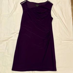 Purple cocktail dress with rhinestones on shoulders **classy**